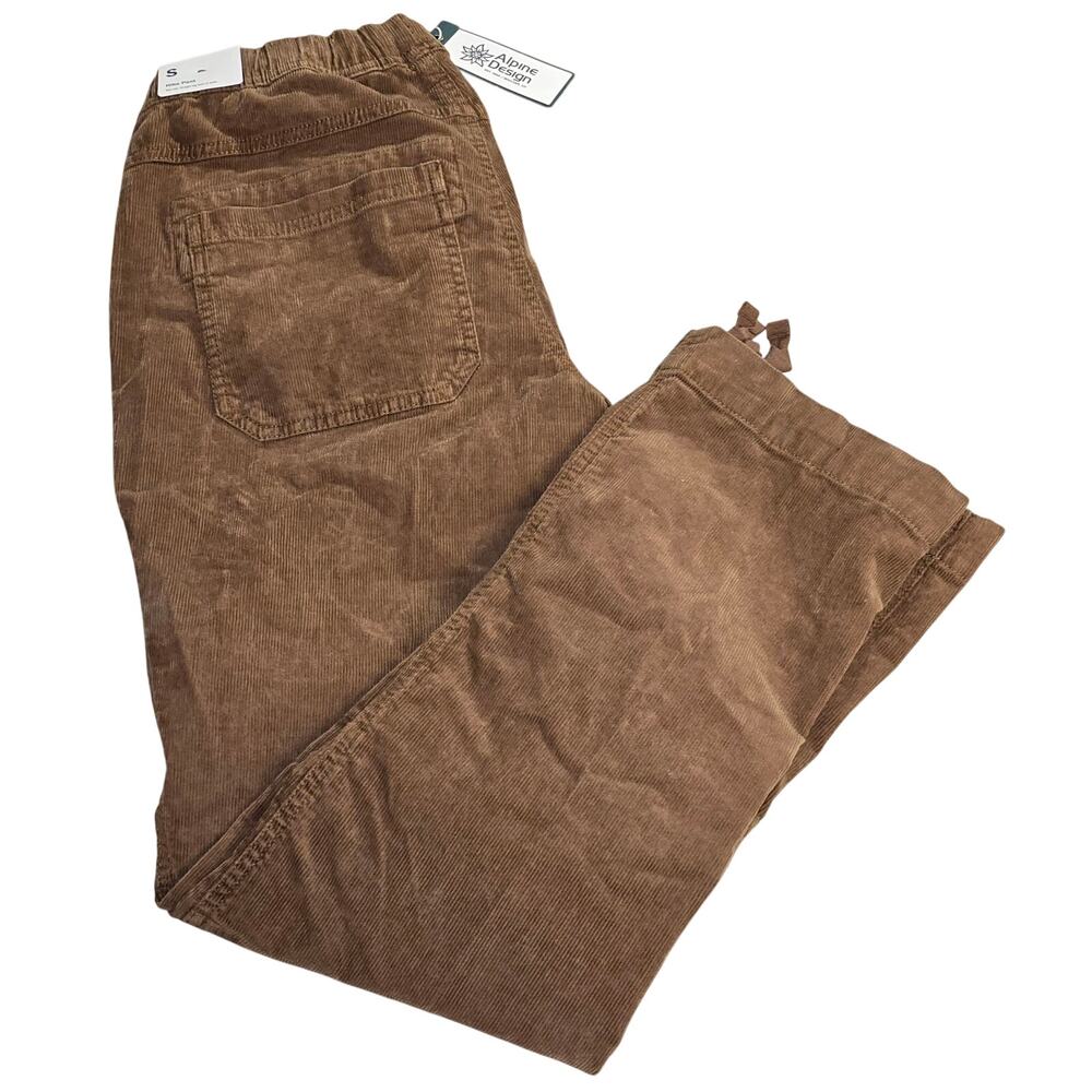 Alpine Design Hike Pants Womens Small Corduroy Roasted Coffee Brown NWT NEW